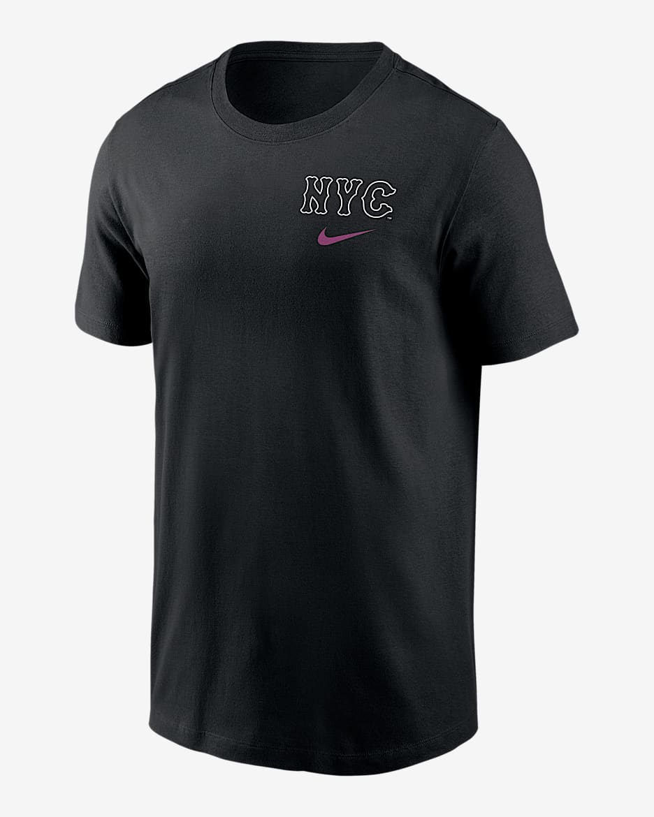 売れ筋商品|||ナイキ Tシャツ トップス レディース Men's  New York Mets Queens Local Team T-shirt  Women's New York Mets Nike Heather Black 2024 City Connect